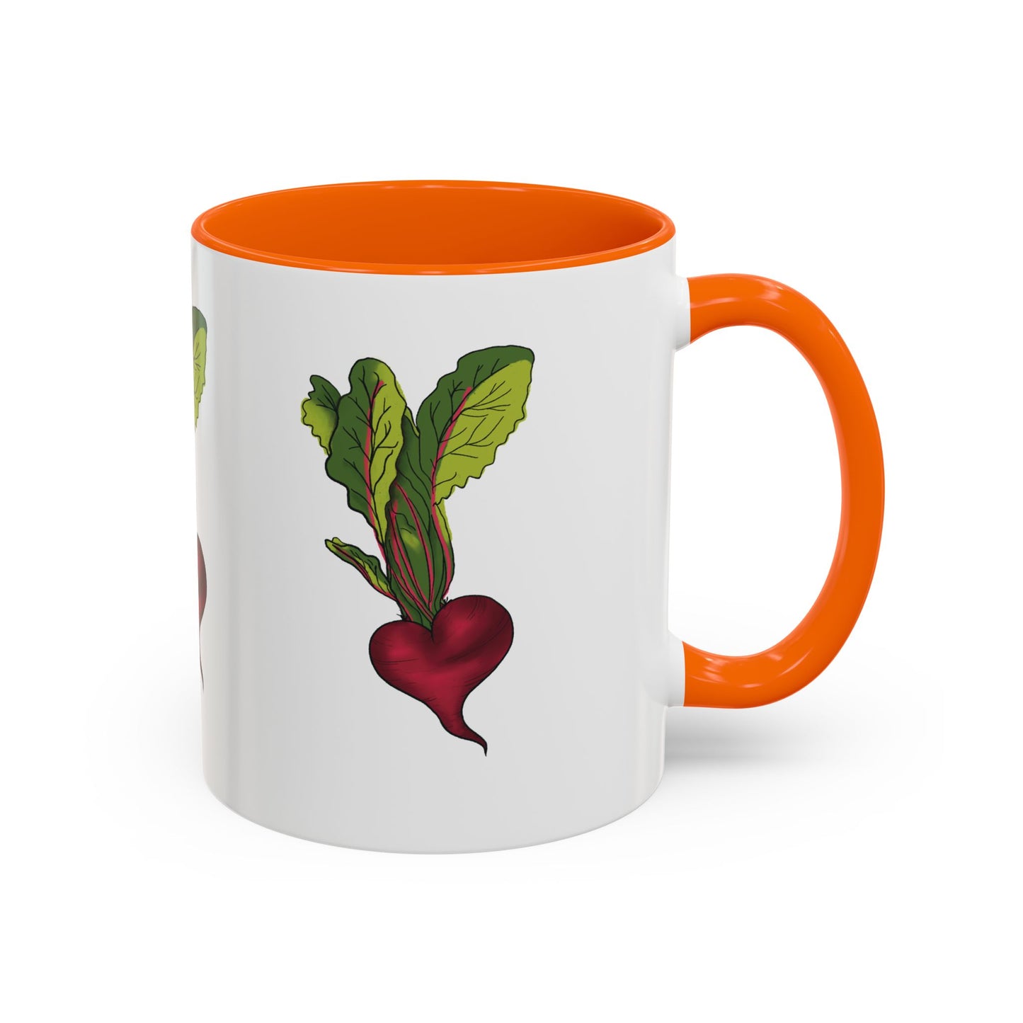 Triple Heart Beet Accent Mug