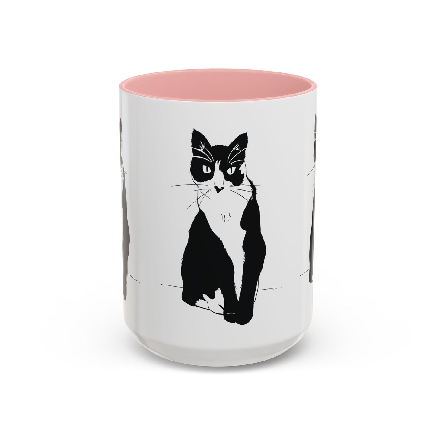 Three Cats Accent Mug (Transparent Style Cat) - Three Cats Edition Cat Mug
