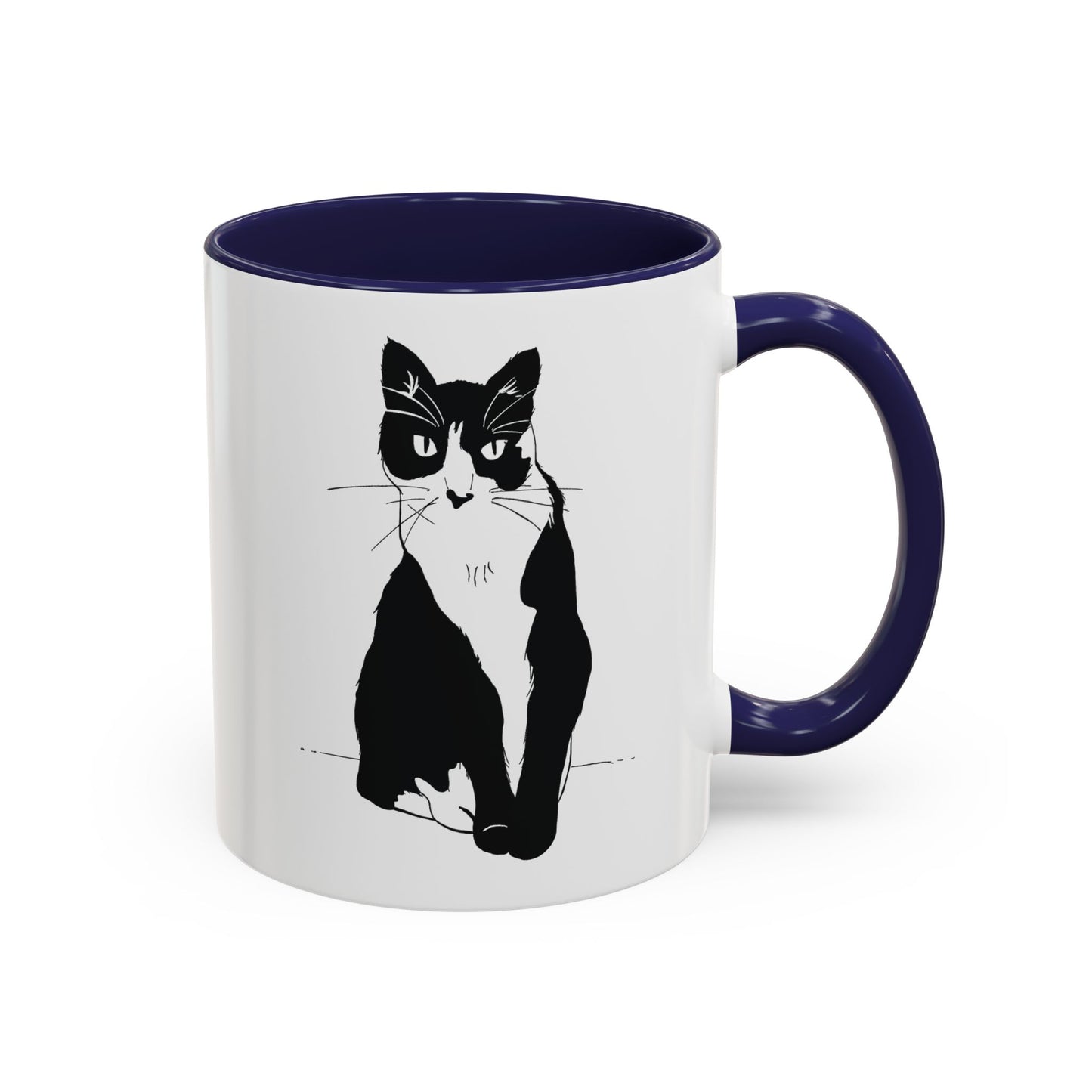 Cat Mug (Transparent Style Cat) - Two Cats Accent Edition Cat Mug