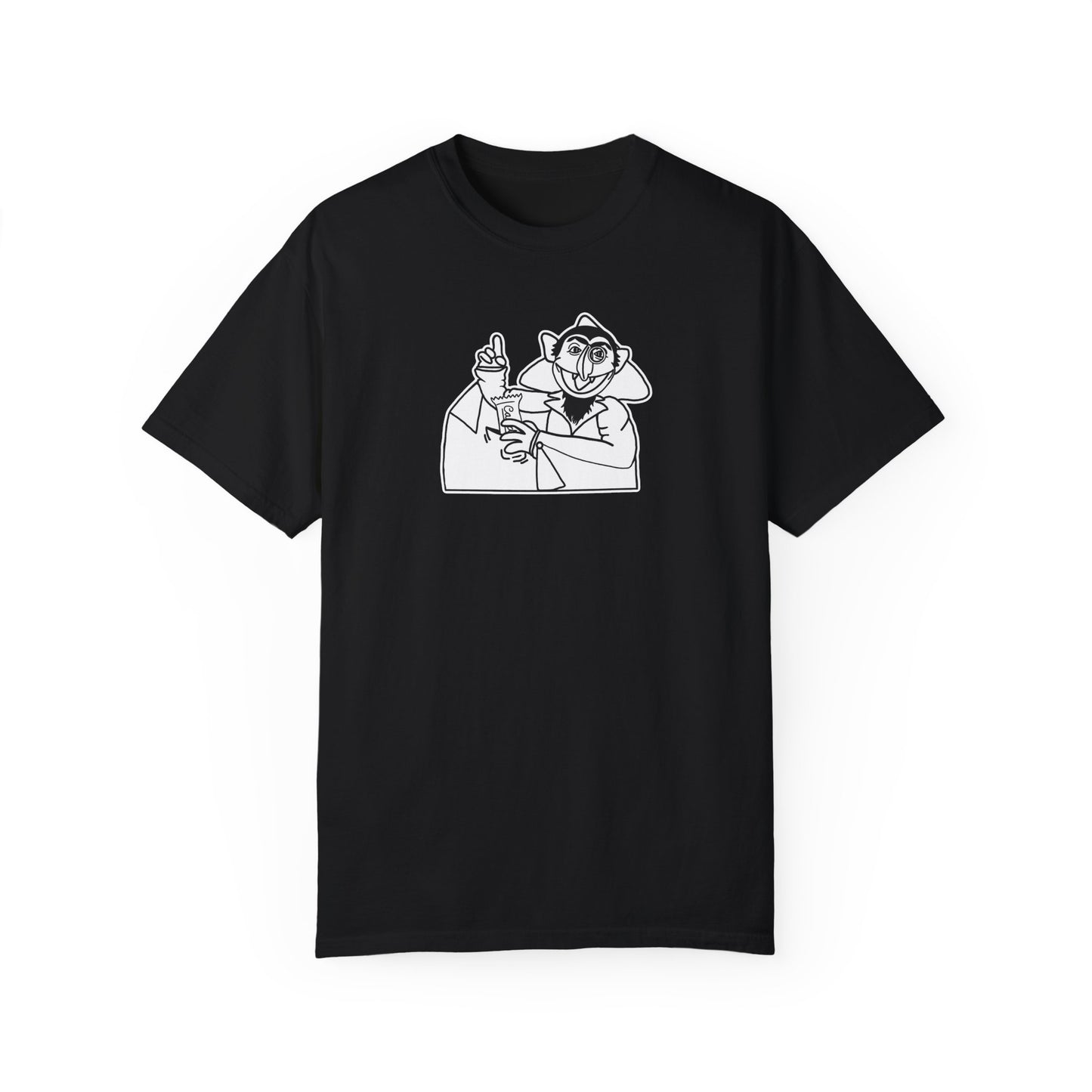 The Count Stealing Candy Outline Tee - Sesame Street The Count Parody Tee