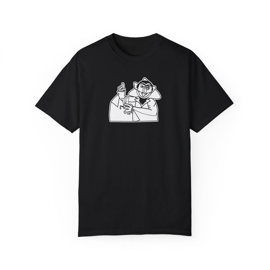 The Count Stealing Candy Outline Tee - Sesame Street The Count Parody Tee