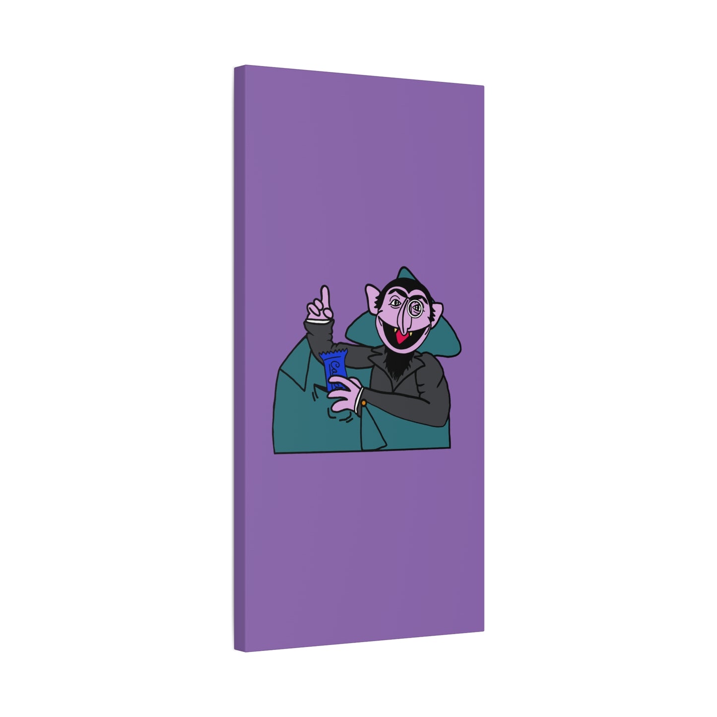 The Count Stealing Candy Canvas Print Light Purple - Sesame Street The Count Canvas Art