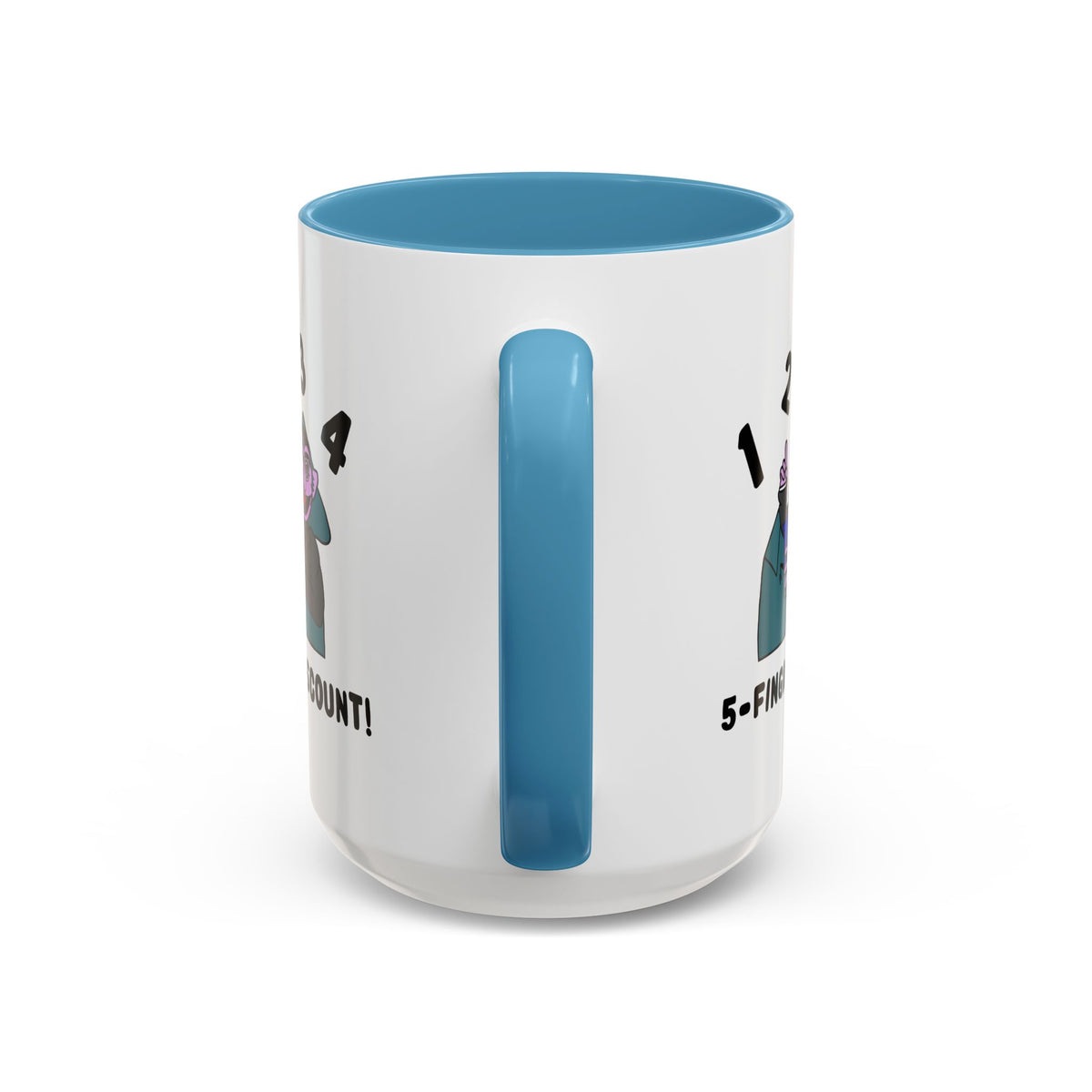 Five Finger Discount Accent Coffee Mug - Sesame Street The Count Parody Coffee Mug