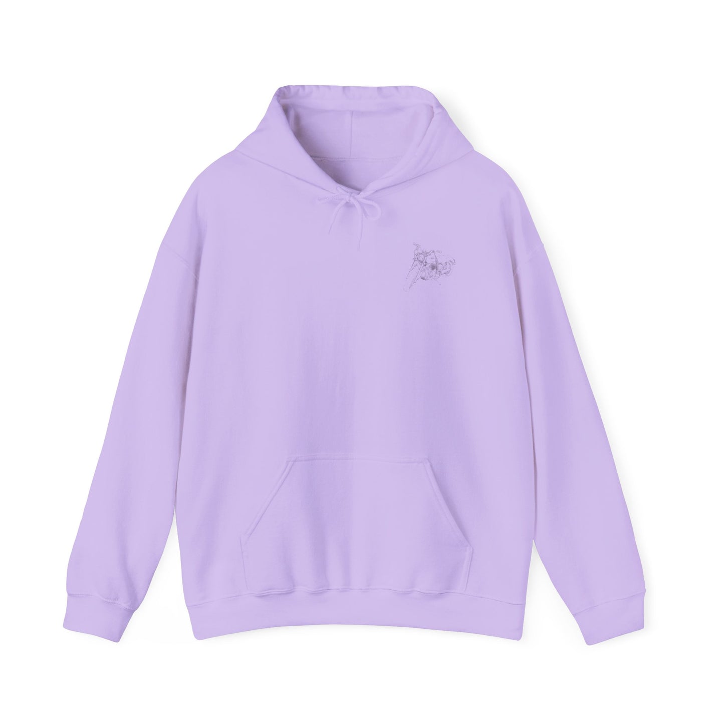 Ride Me Harley Motorcycle Drawing Hoodie Sweatshirt - Back Design