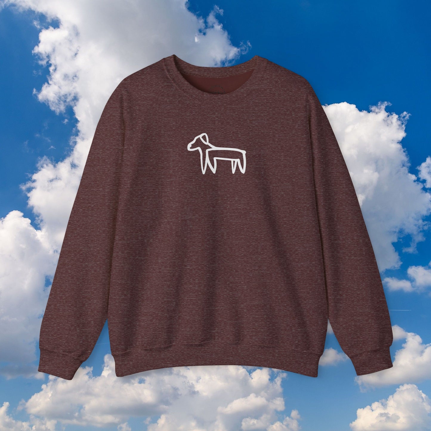 Dog Sweatshirt (Transparent Style Dog) - Dog Drawing Sweatshirt