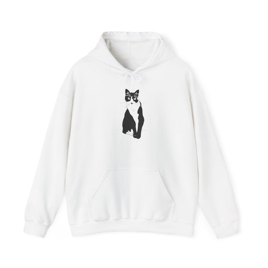 Cat Hoodie (Transparent Style Cat) - Cat Drawing Hooded Sweatshirt