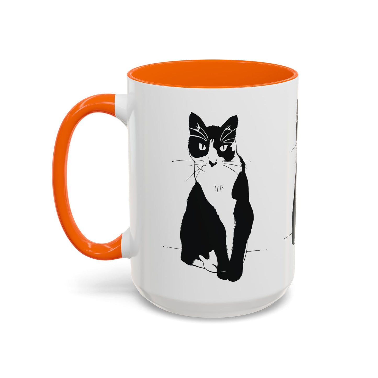 Three Cats Accent Mug (Transparent Style Cat) - Three Cats Edition Cat Mug