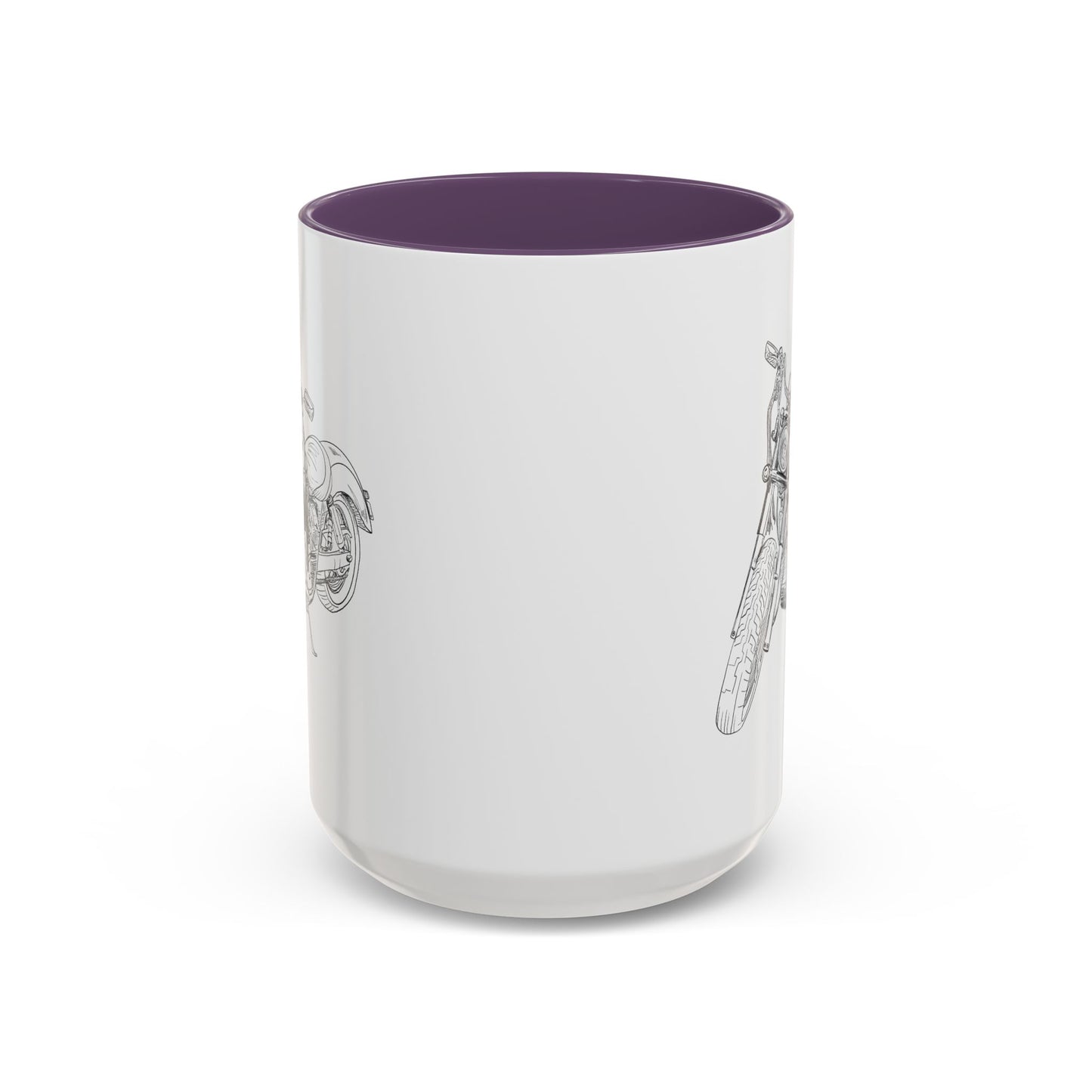 Motorcycle Drawing Accent Mug