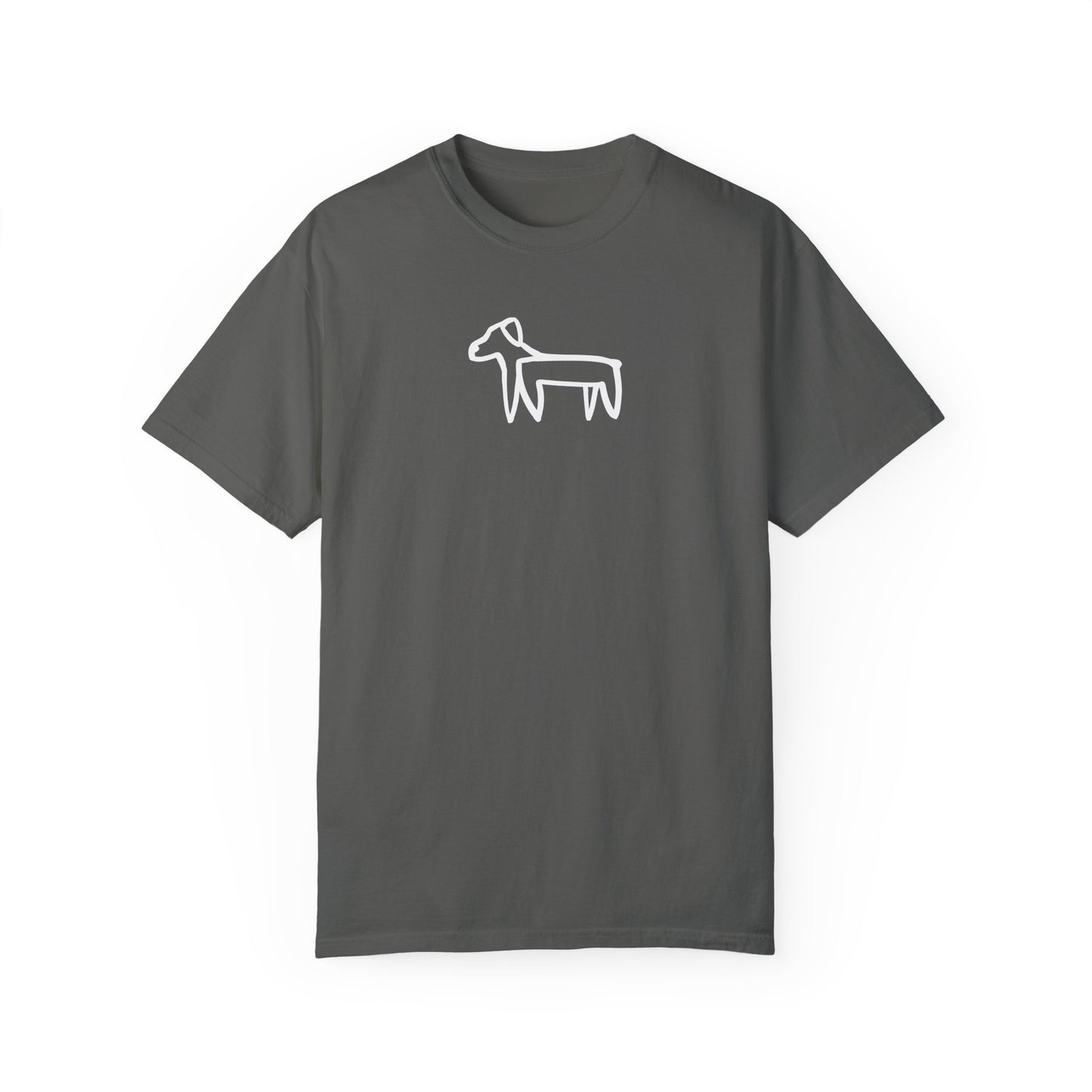 Dog Tee (Transparent Style Black Dog) - Dog Drawing Shirt