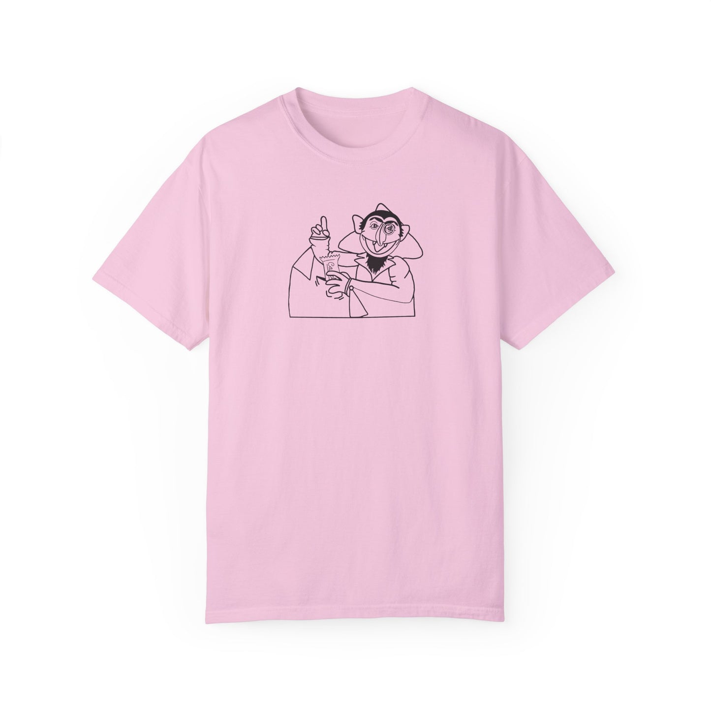 The Count Stealing Candy Outline Tee - Sesame Street The Count Parody Tee