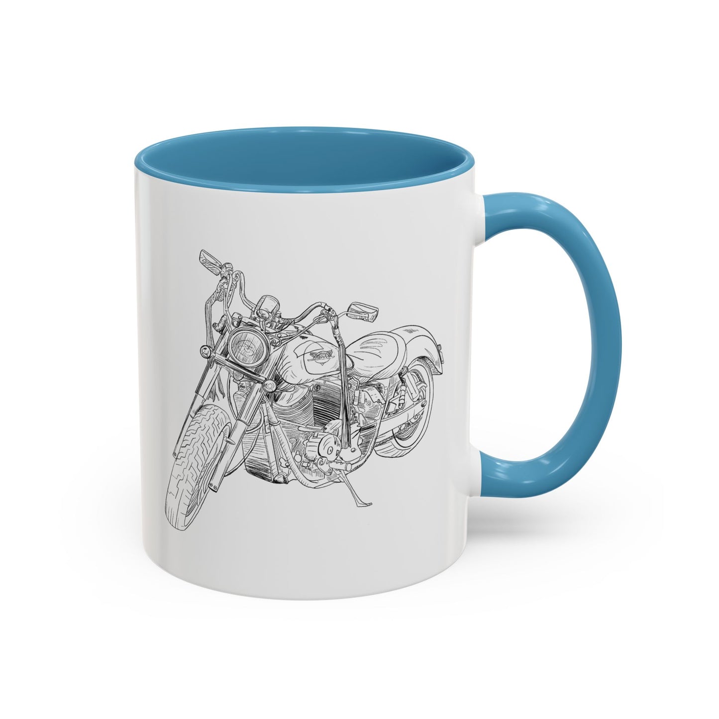 Motorcycle Drawing Accent Mug