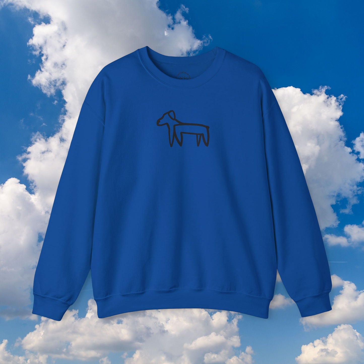 Dog Sweatshirt (Transparent Style Dog) - Dog Drawing Sweatshirt