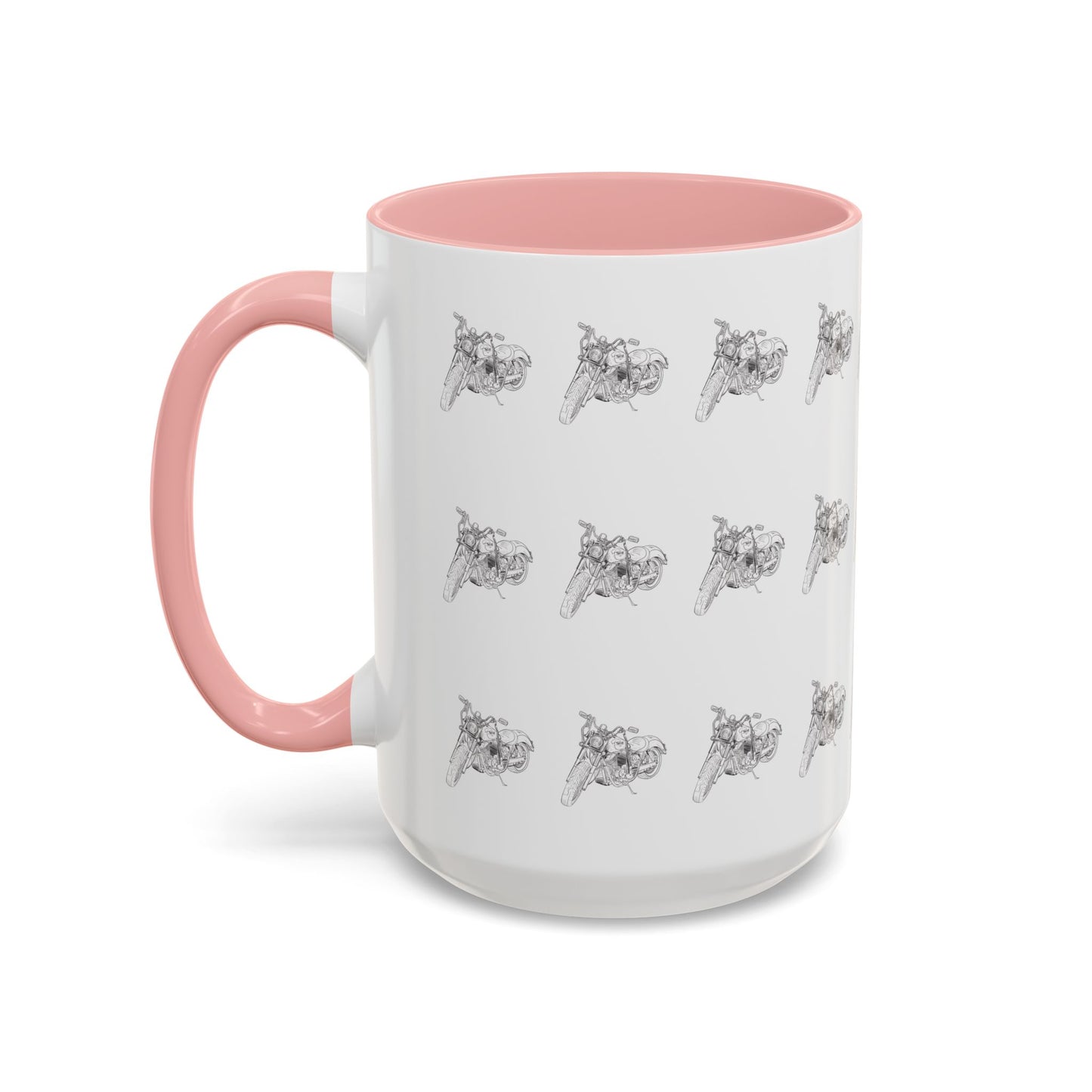 Motorcycle Pattern Coffee Mug - Harley Drawing Mug