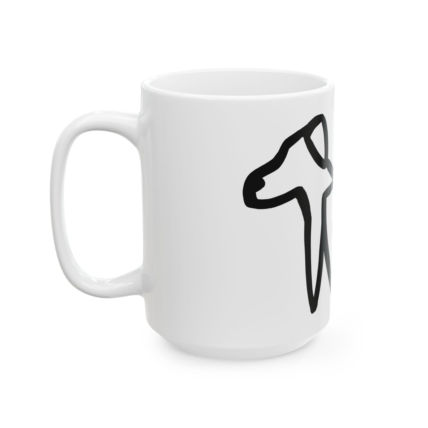 Dog Mug - Dog Drawing Mug - Big Dog Edition
