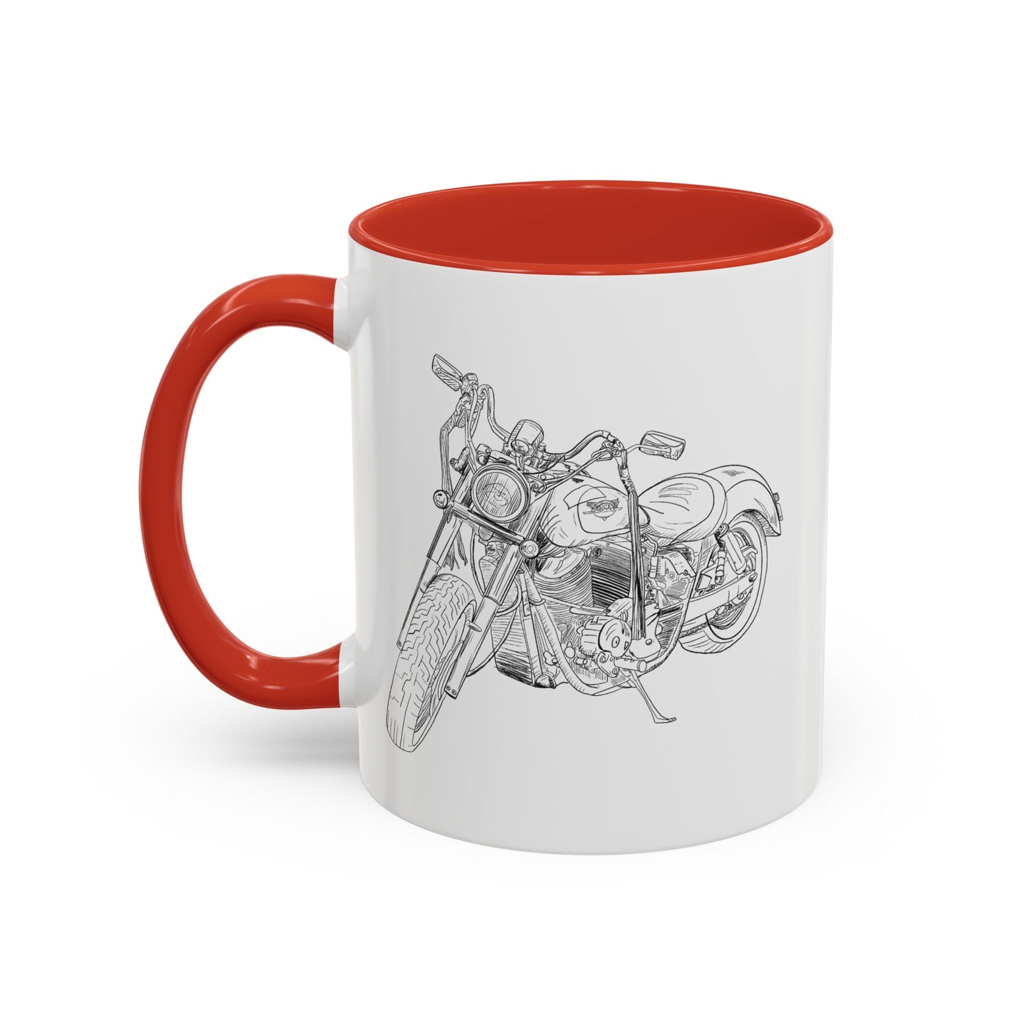 Motorcycle Drawing Accent Mug