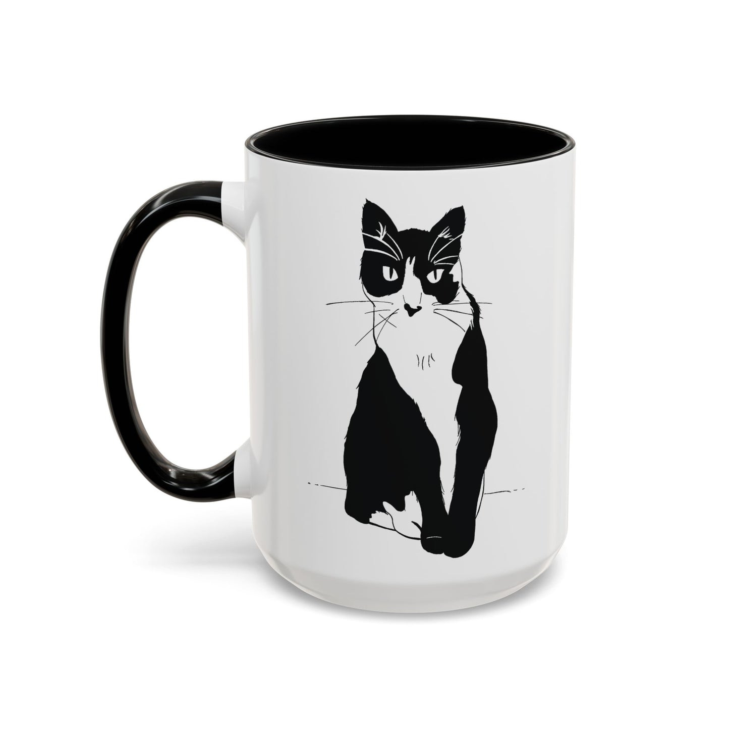 Cat Mug (Transparent Style Cat) - Two Cats Accent Edition Cat Mug