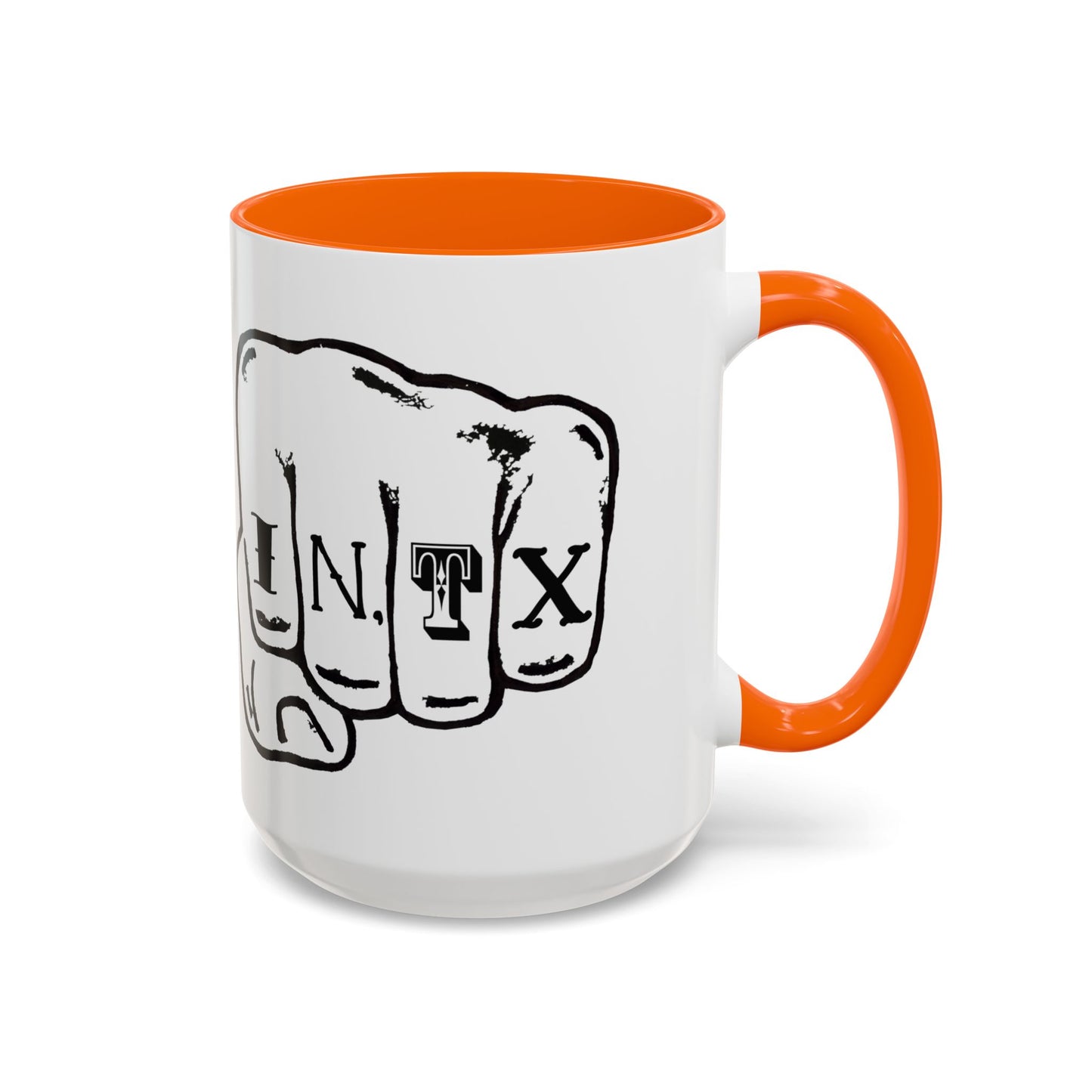 Austin Knuckle Tats Tattooed Fists Accent Mug Giant Fists Edition