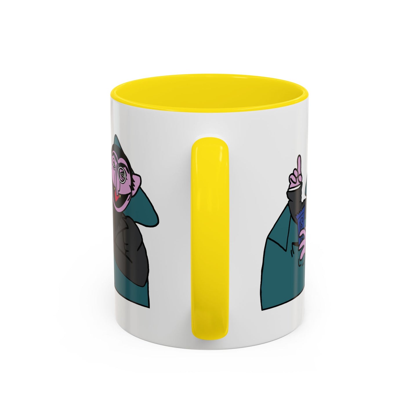 The Count Stealing Candy Accent Mug - Sesame Street The Count Parody Coffee Mug