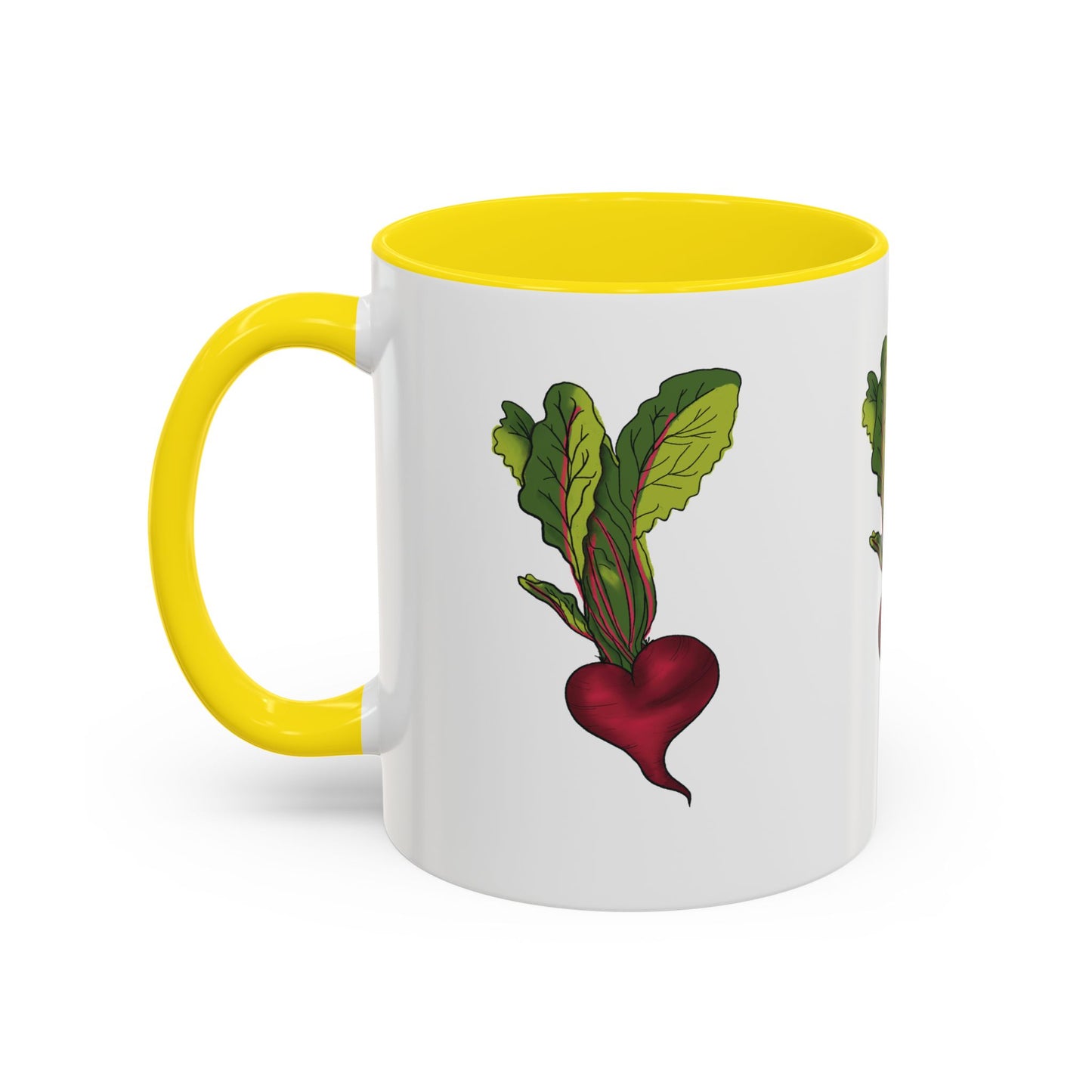 Triple Heart Beet Accent Mug