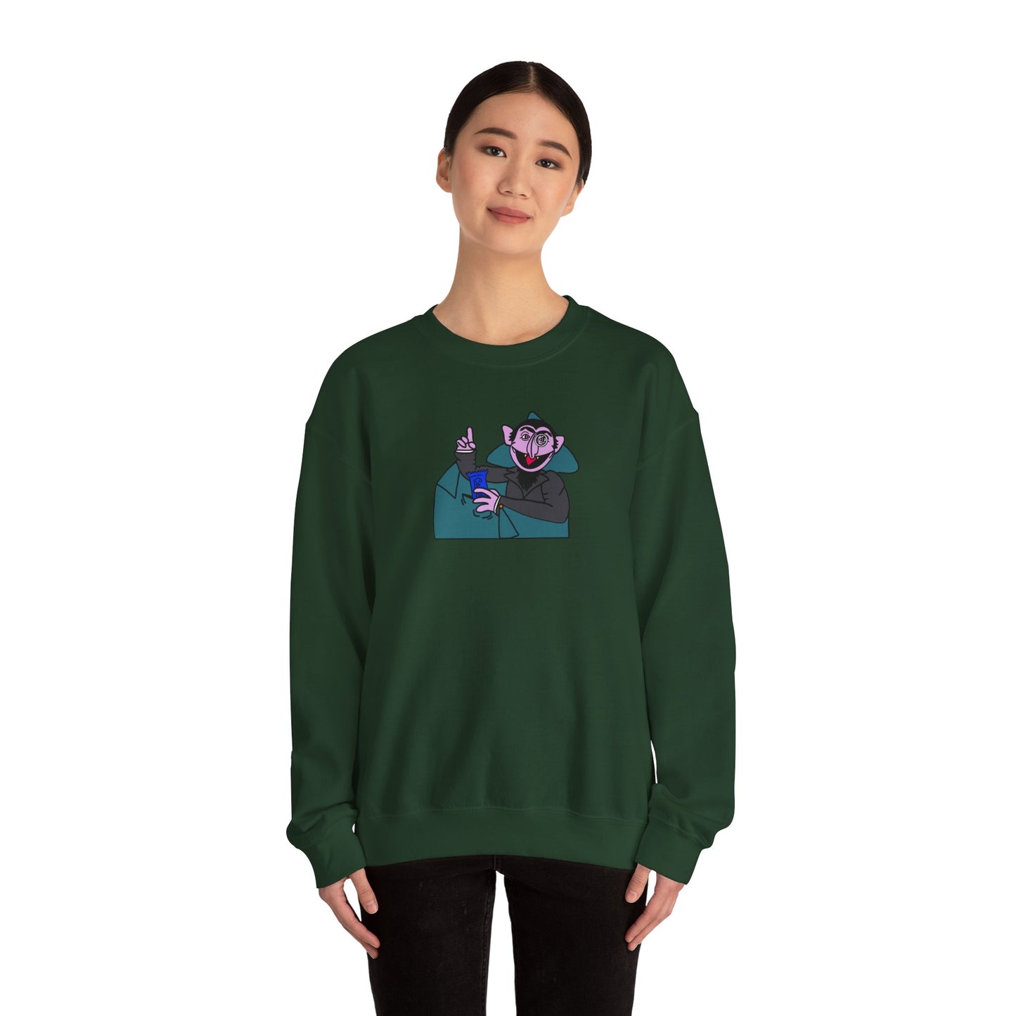 The Count Stealing Candy Sweatshirt - Sesame Street The Count Parody Sweatshirt