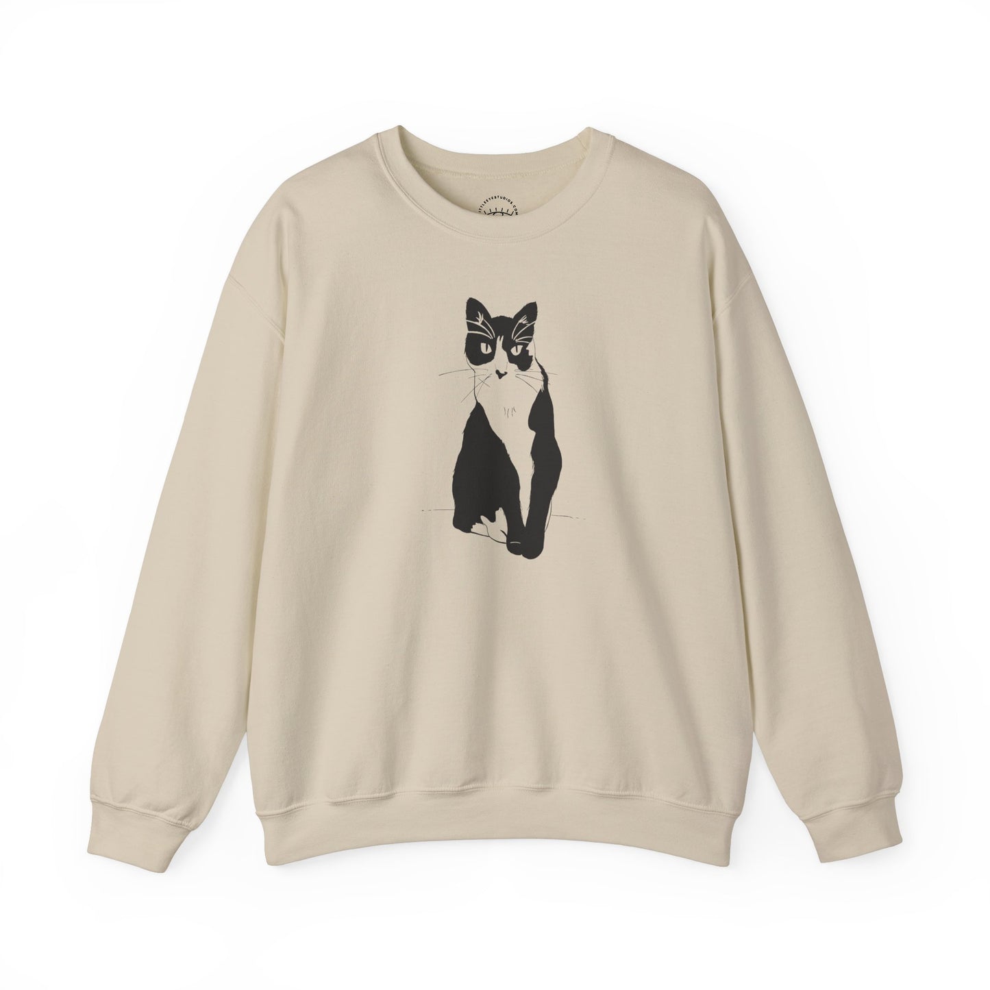 Cat Sweatshirt (Transparent Style Cat) - Cat Drawing Sweatshirt