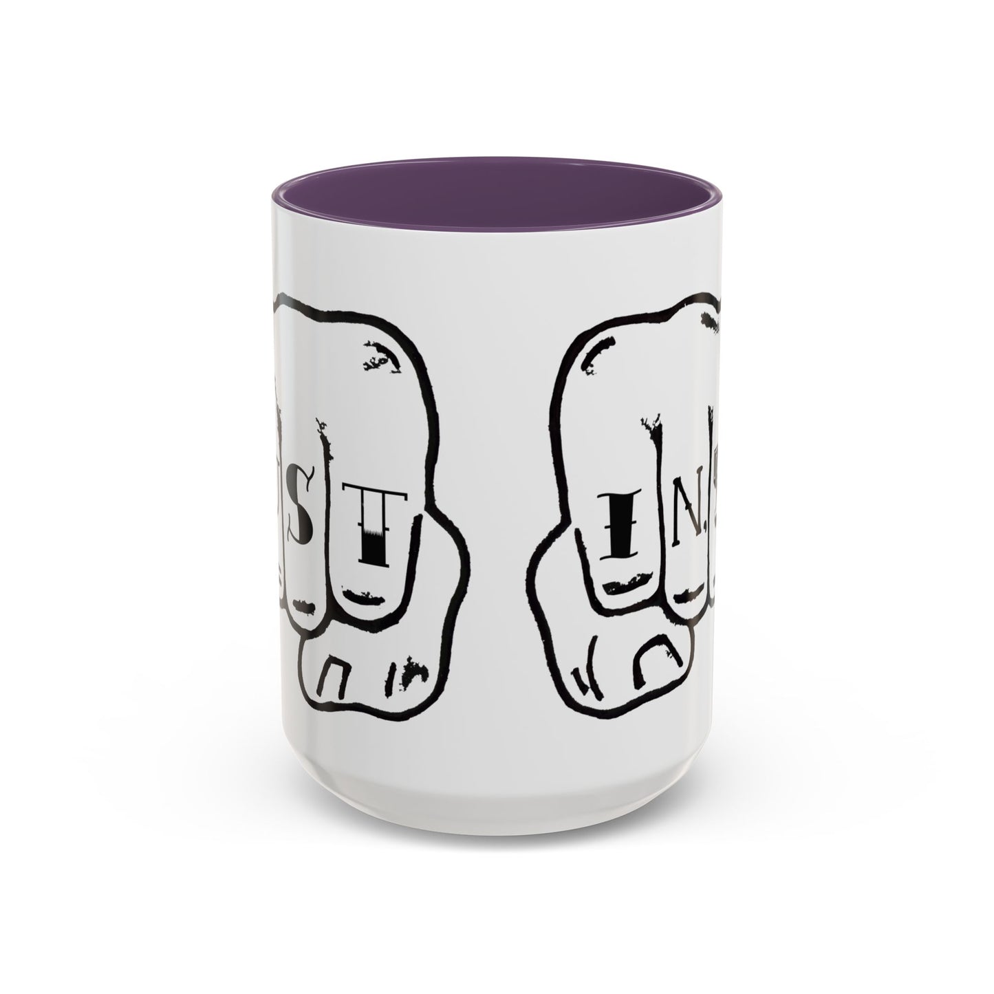Austin Knuckle Tats Tattooed Fists Accent Mug Giant Fists Edition
