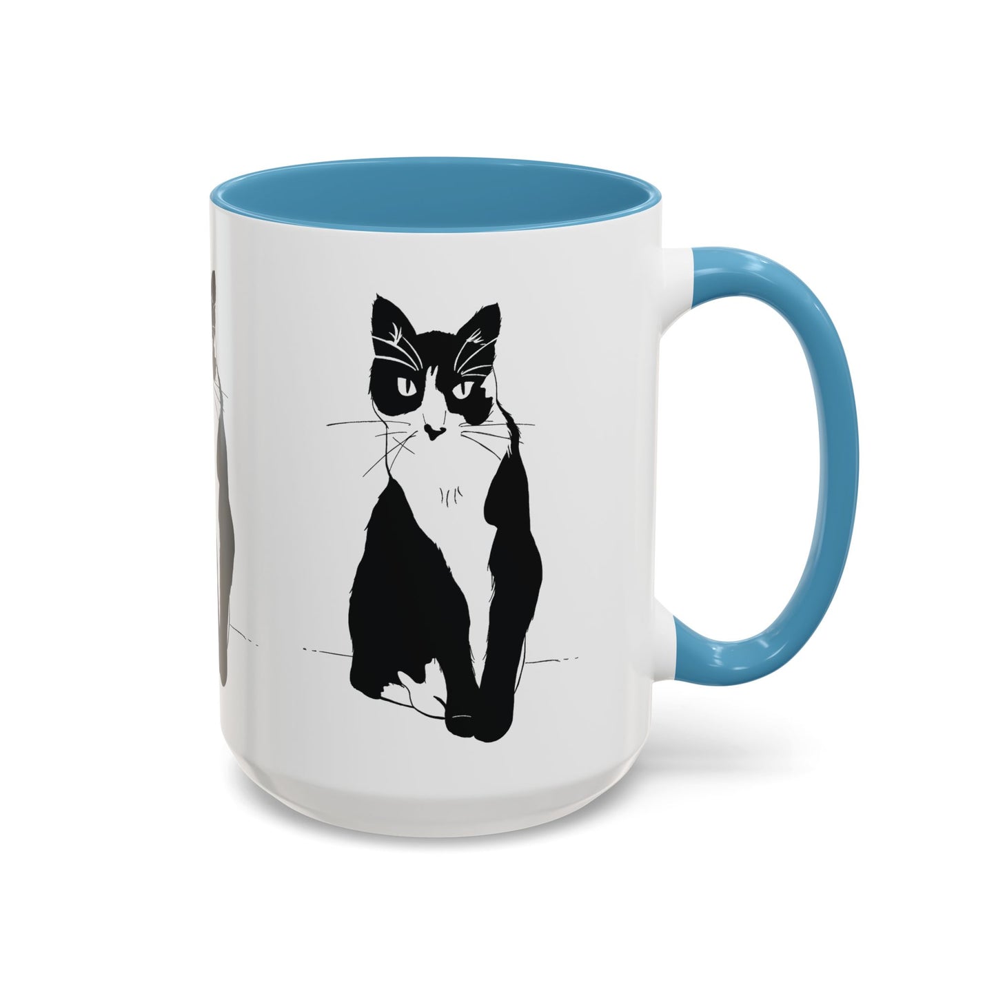 Three Cats Accent Mug (Transparent Style Cat) - Three Cats Edition Cat Mug