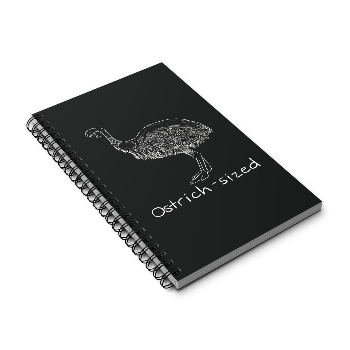 Ostrich-Sized Spiral Notebook in Black