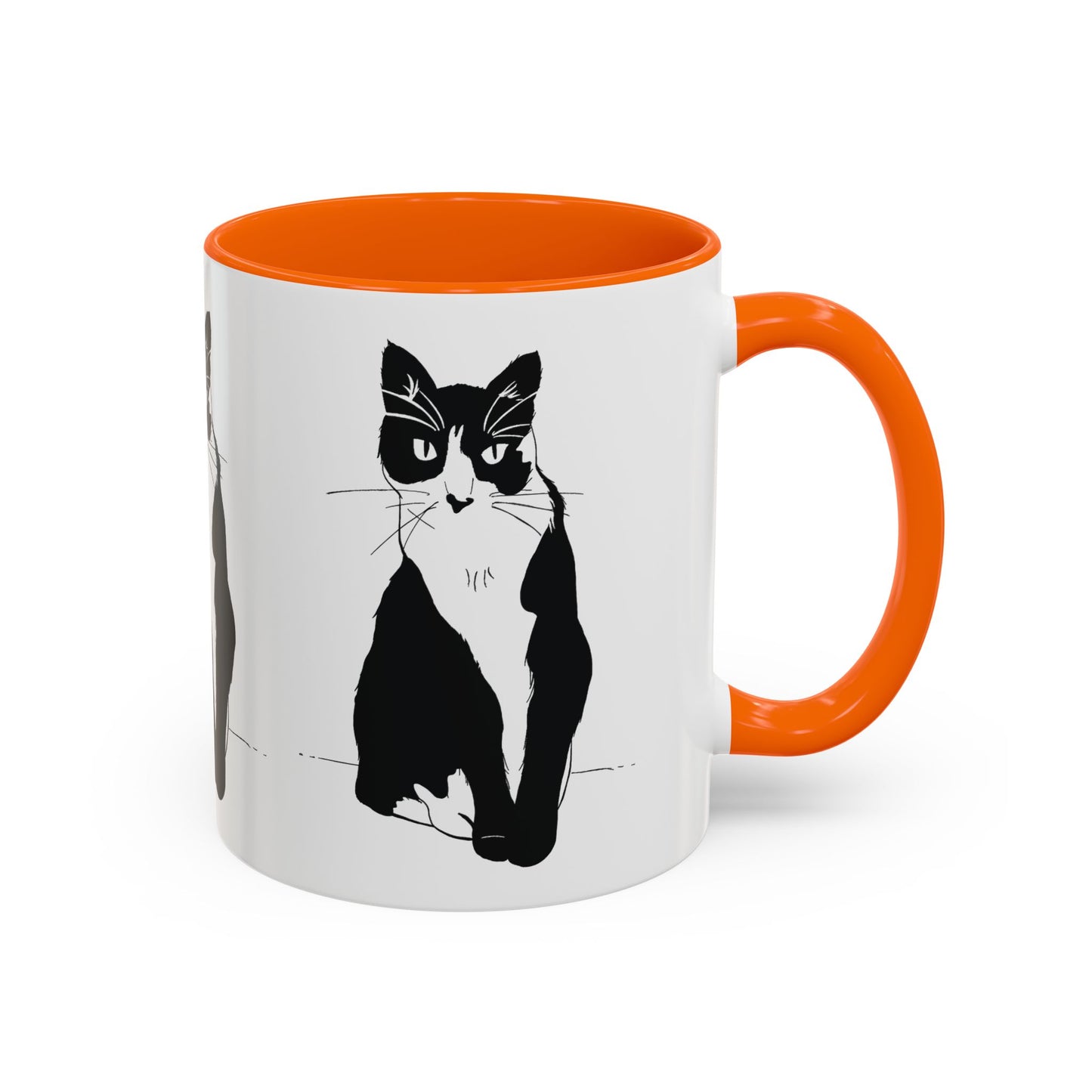 Three Cats Accent Mug (Transparent Style Cat) - Three Cats Edition Cat Mug