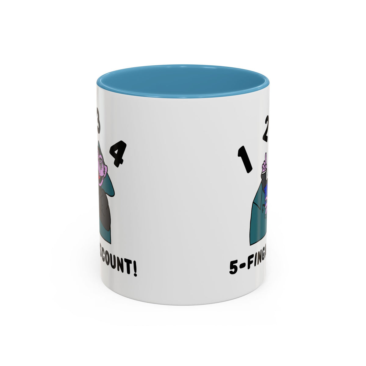 Five Finger Discount Accent Coffee Mug - Sesame Street The Count Parody Coffee Mug