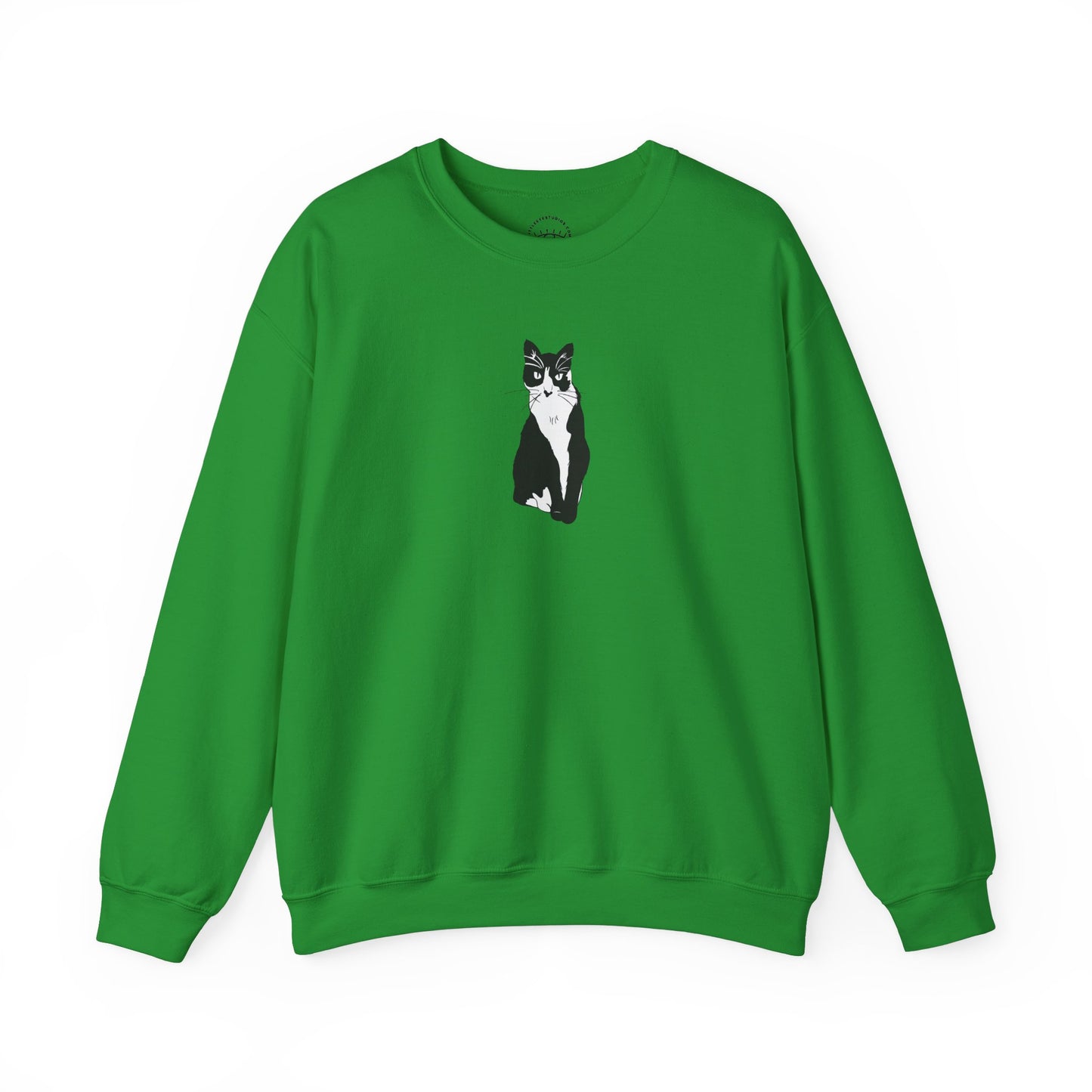 Cat Sweatshirt (B&W Style Cat) - Cat Drawing Sweatshirt