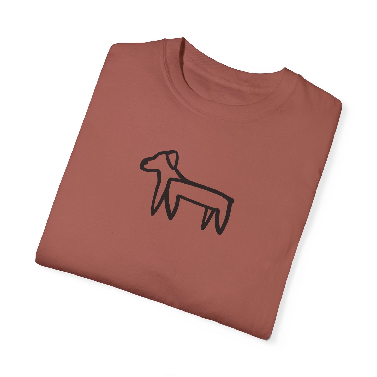 Dog Tee (Transparent Style Black Dog) - Dog Drawing Shirt