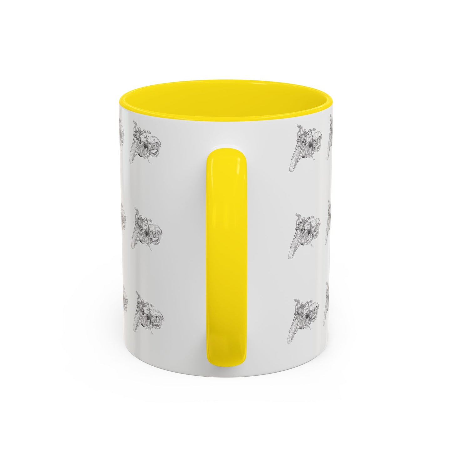 Motorcycle Pattern Coffee Mug - Harley Drawing Mug