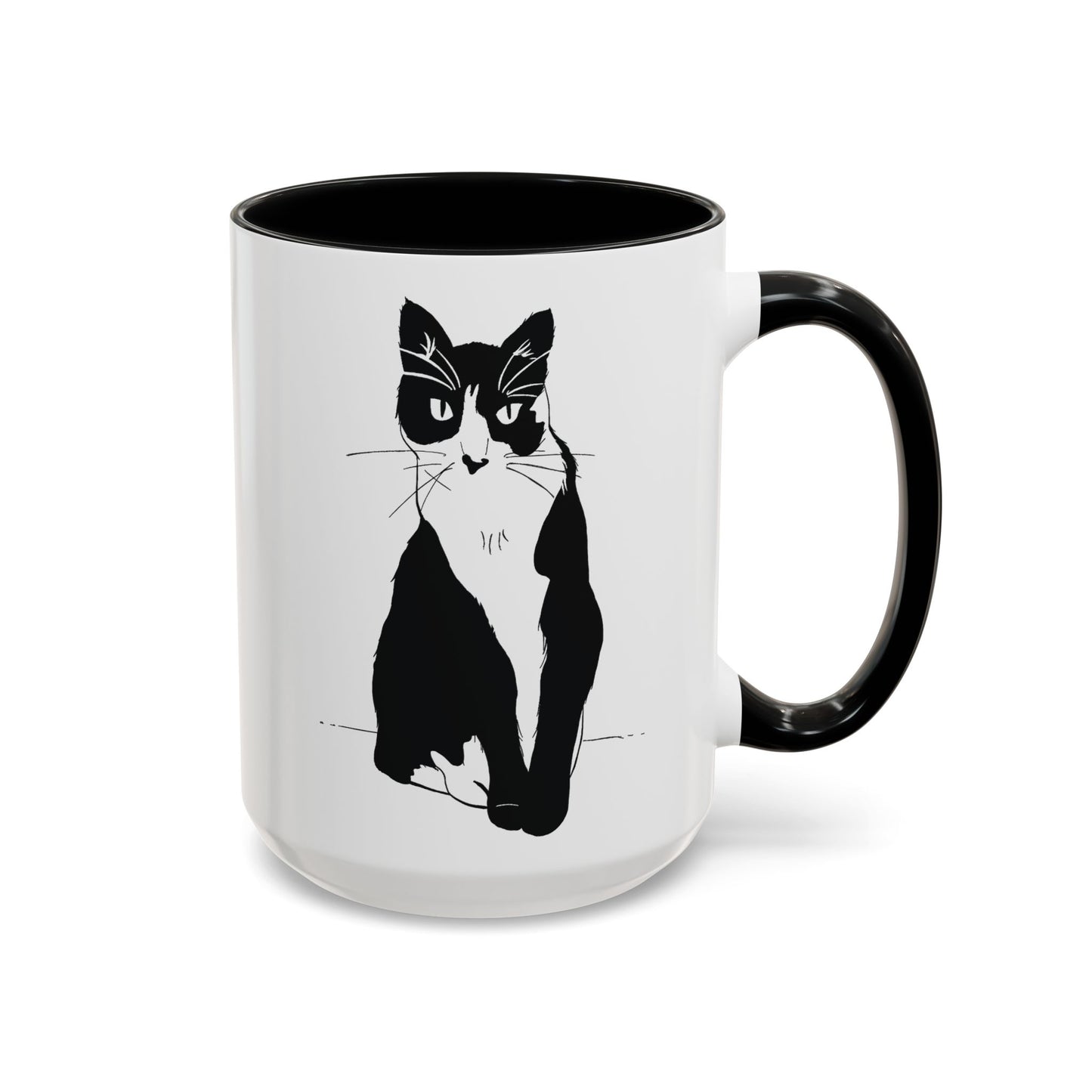 Cat Mug (Transparent Style Cat) - Two Cats Accent Edition Cat Mug