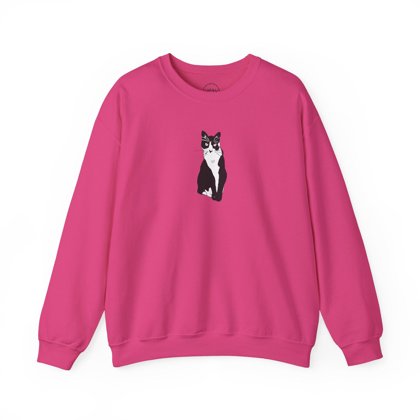 Cat Sweatshirt (B&W Style Cat) - Cat Drawing Sweatshirt