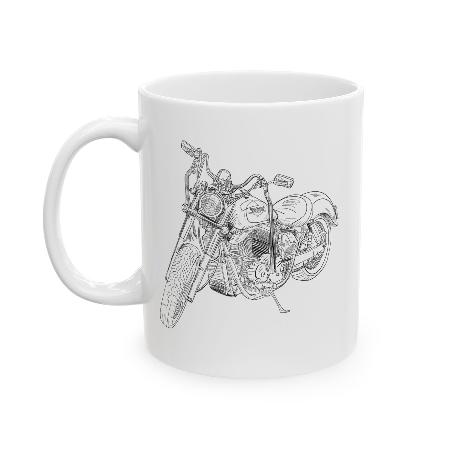 Harley Motorcycle Drawing Mug