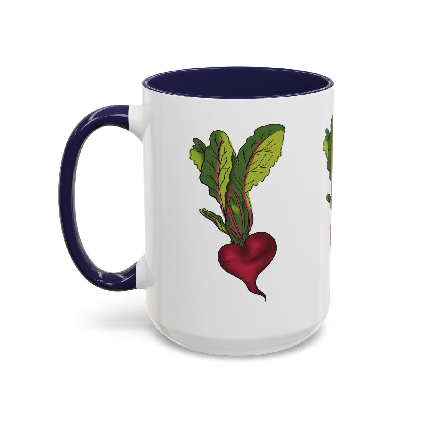 Triple Heart Beet Accent Mug