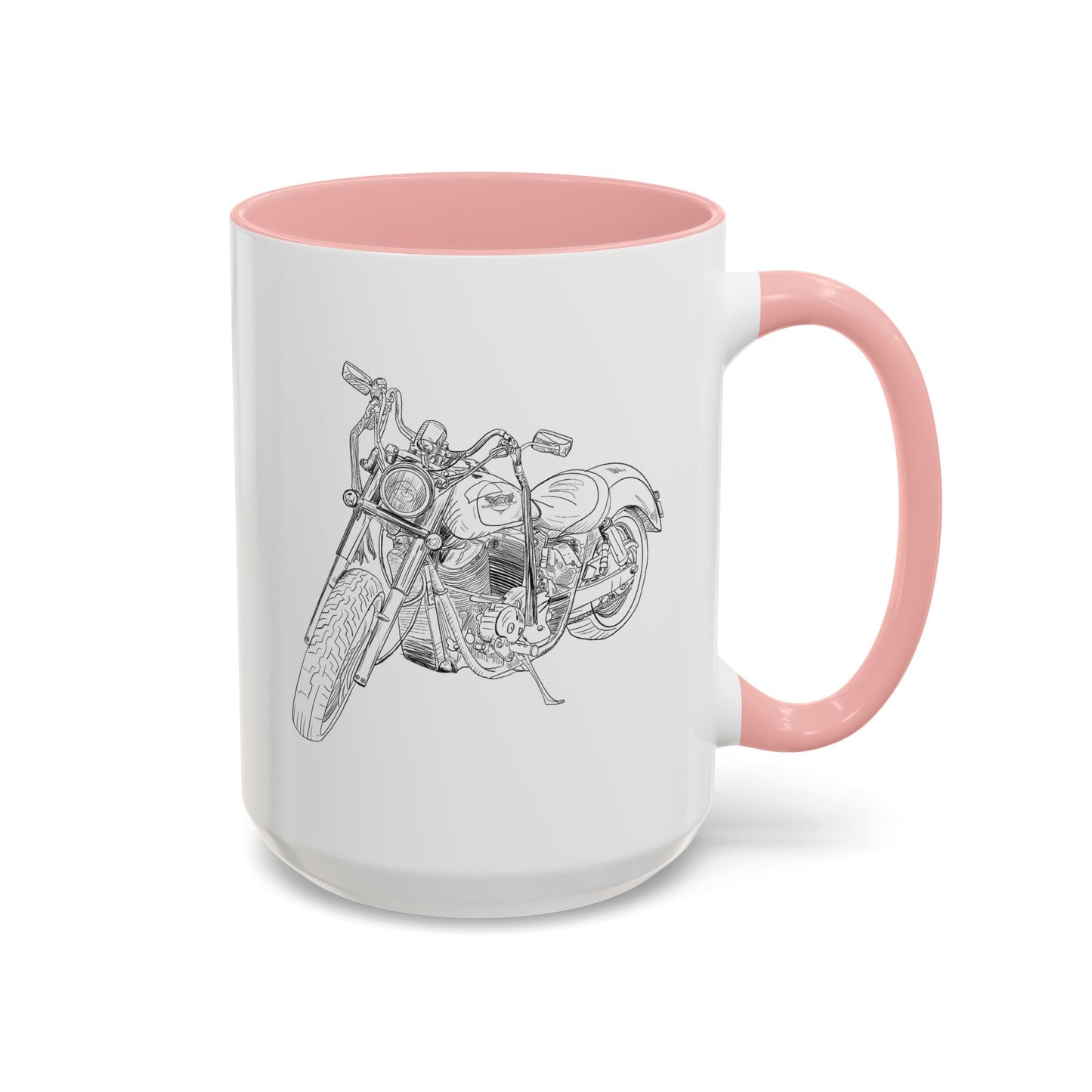 Motorcycle Drawing Accent Mug