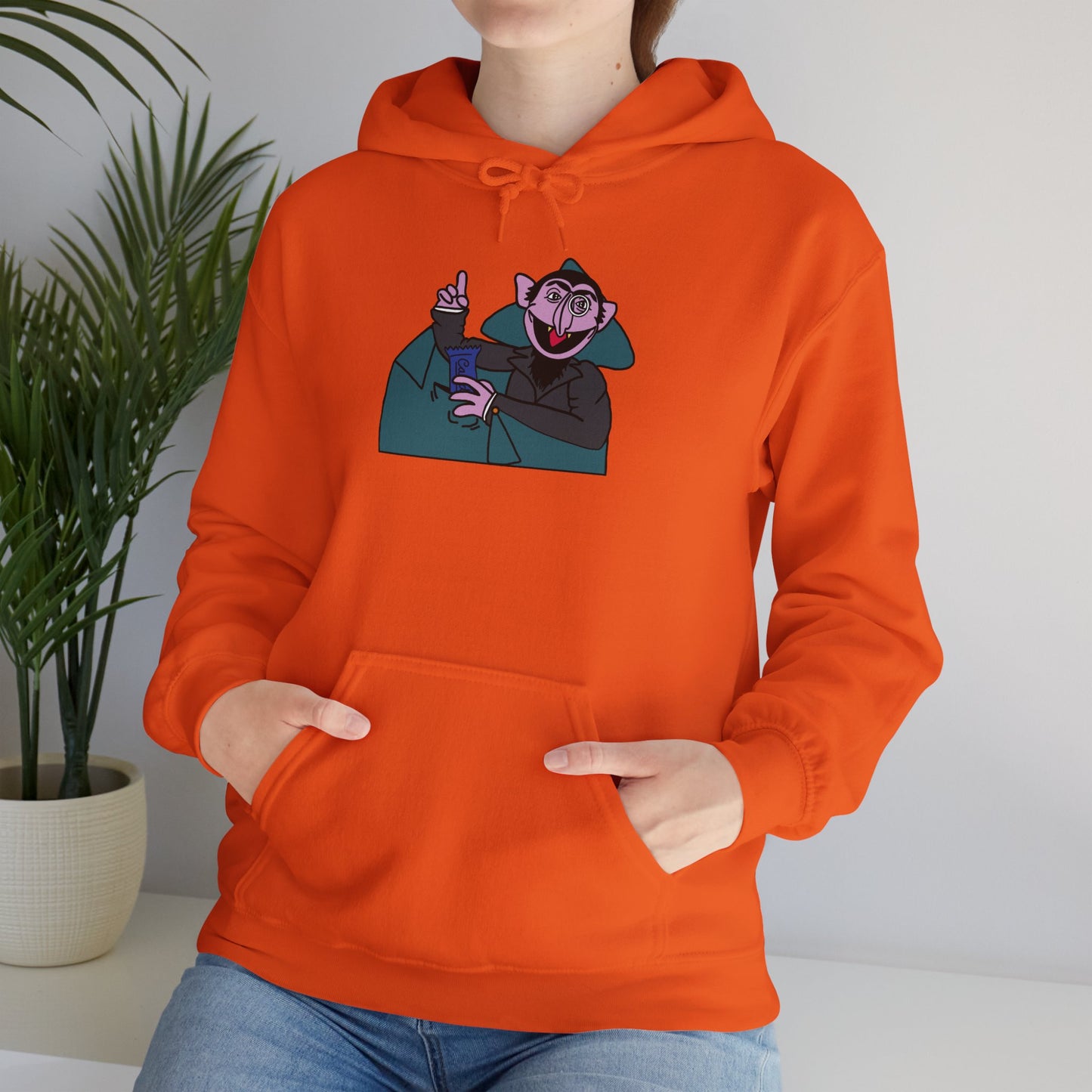 The Count Stealing Candy Hoodie - Sesame Street The Count Parody Hooded Sweatshirt