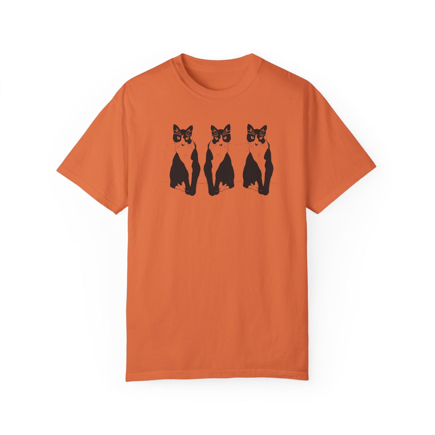 Cat x3 Tee (Transparent Style Cat) - Cat Drawing Shirt