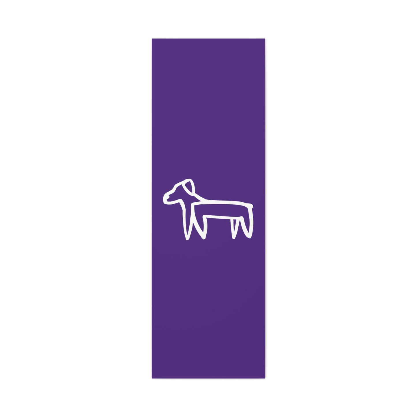 Dog Canvas Print on Purple (Transparent Style White Dog) - Dog Art Print