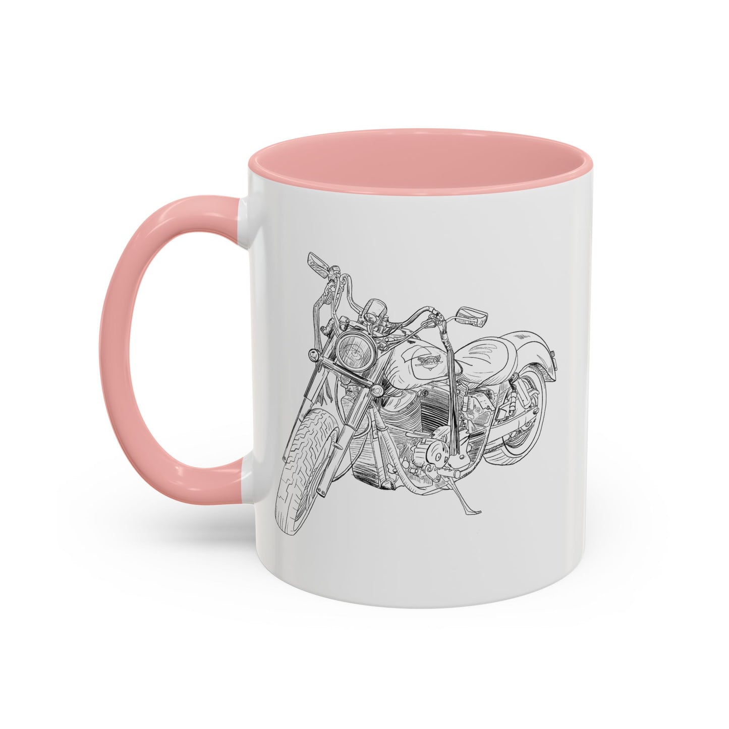 Motorcycle Drawing Accent Mug