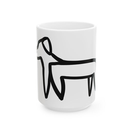 Dog Mug - Dog Drawing Mug - Big Dog Edition