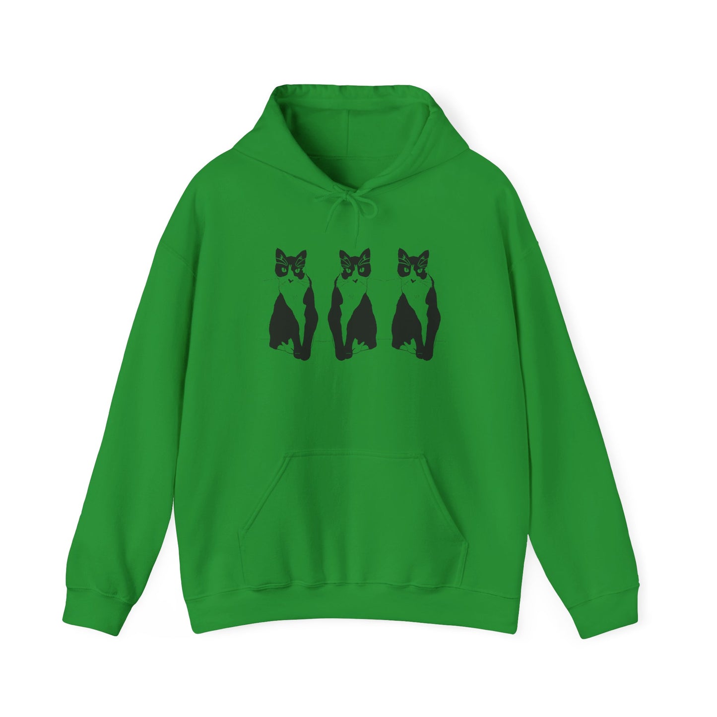 Cat x3 Hoodie (Transparent Style Cat) - Cat Hooded Sweatshirt
