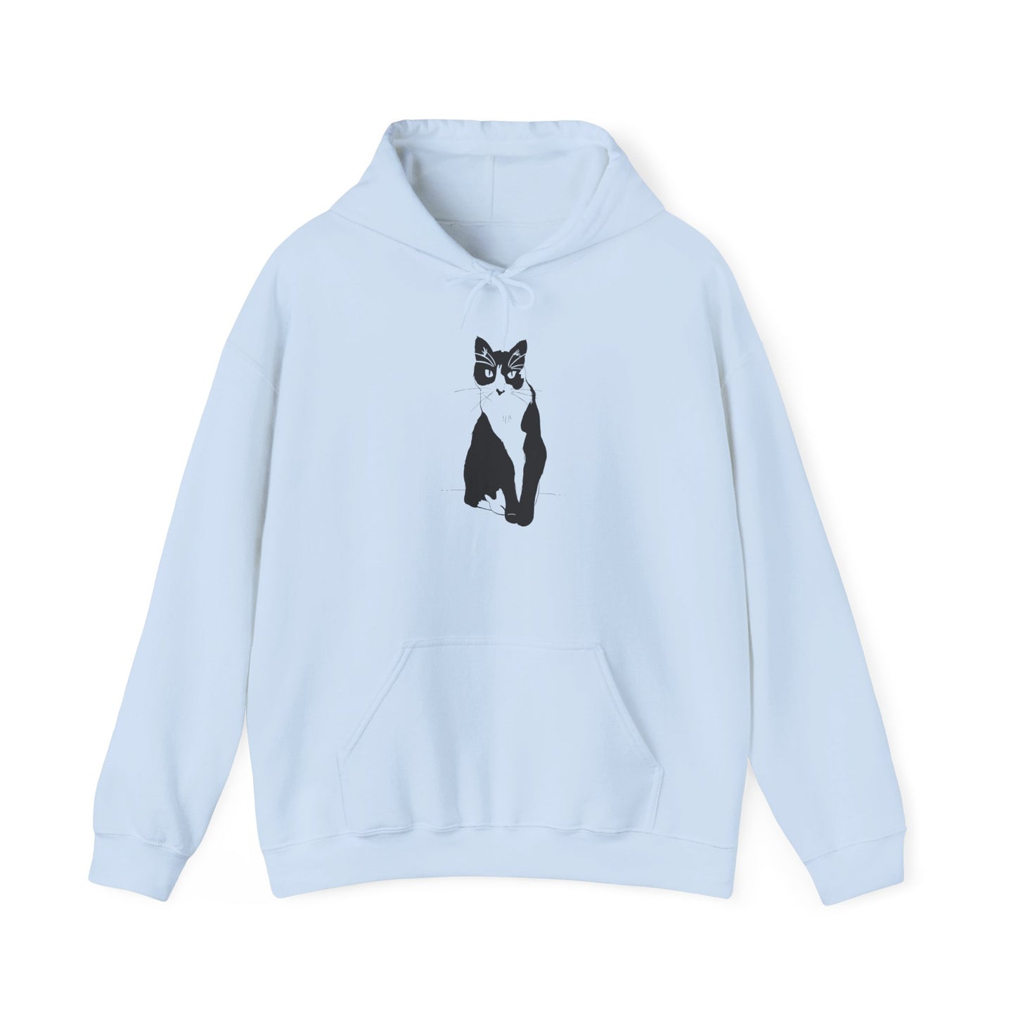 Cat Hoodie (Transparent Style Cat) - Cat Drawing Hooded Sweatshirt