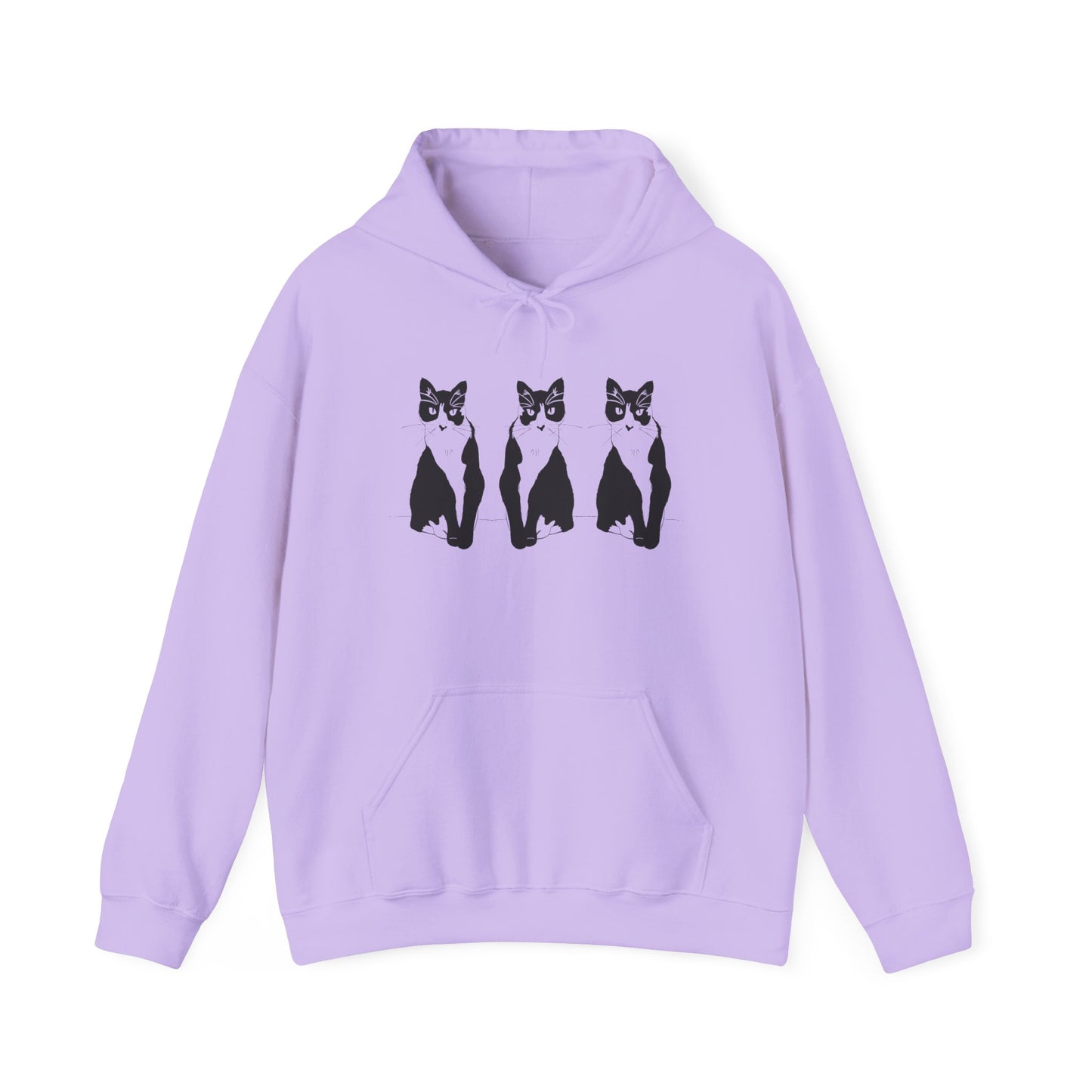 Cat x3 Hoodie (Transparent Style Cat) - Cat Hooded Sweatshirt