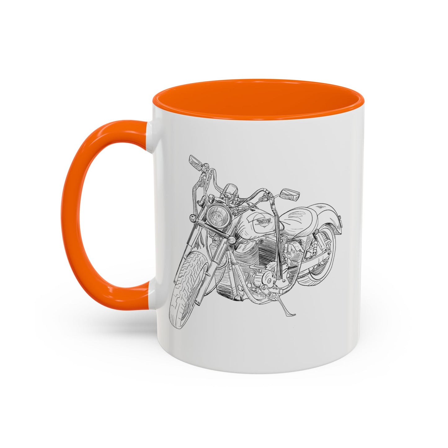 Motorcycle Drawing Accent Mug