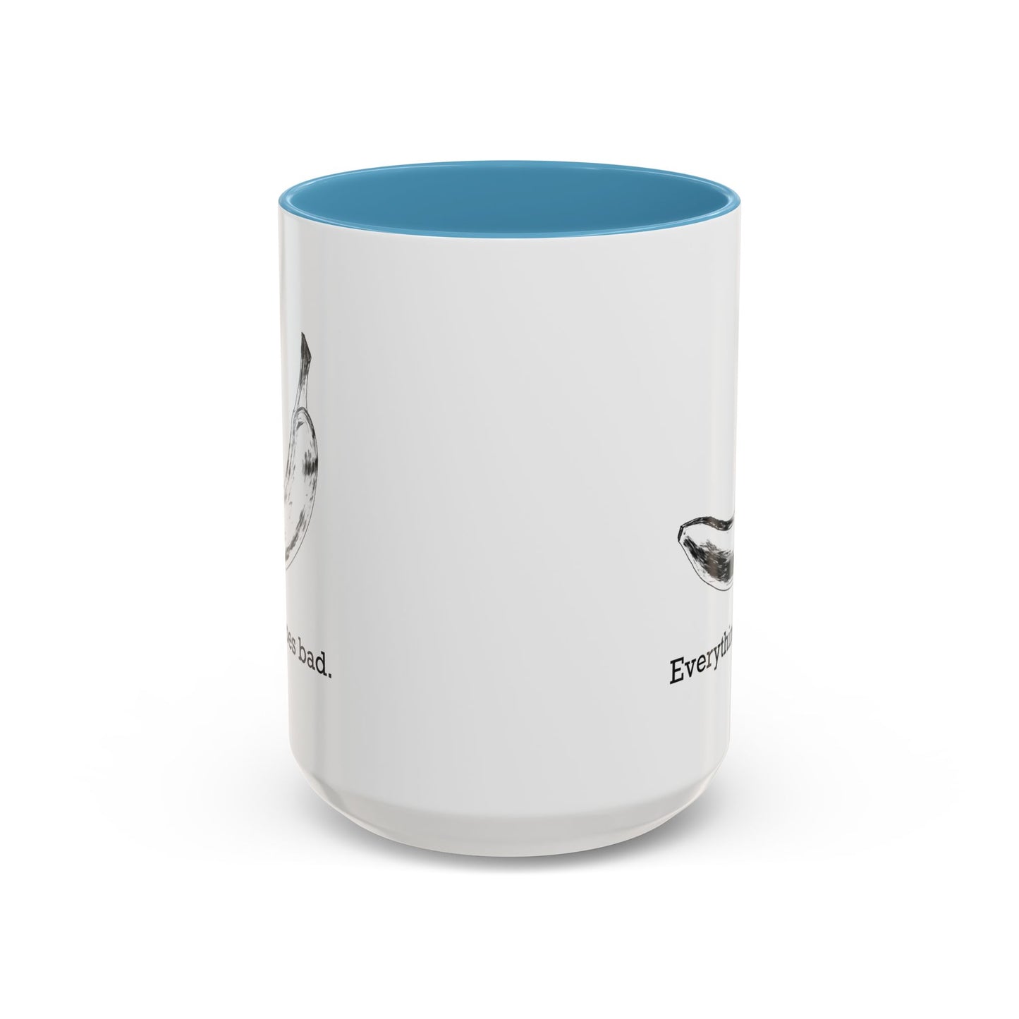 Everything Goes Bad Rotting Banana B&W Accent Mug