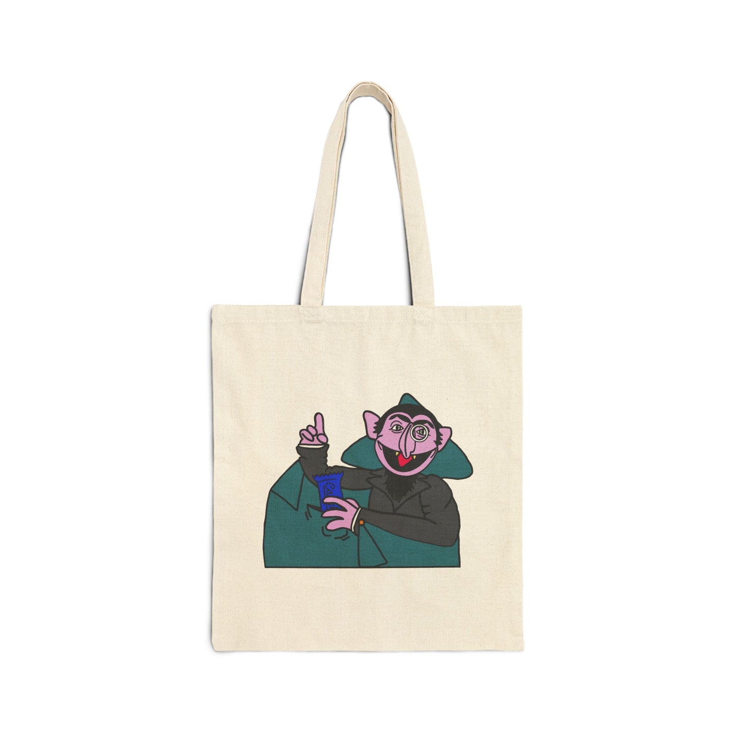 The Count Stealing Candy Tote Bag - Sesame Street The Count Parody Bag
