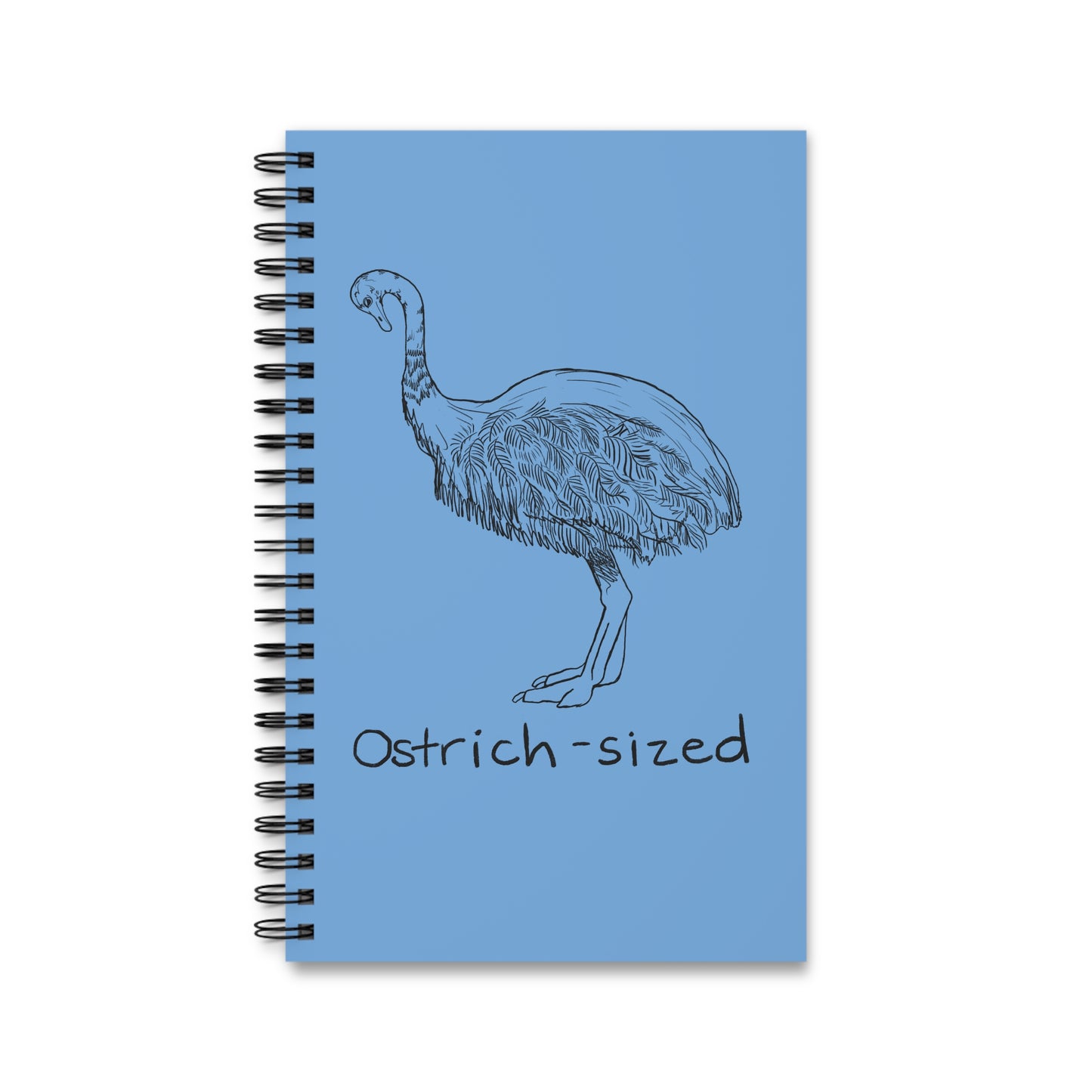 Ostrich-Sized Spiral Notebook in Blue